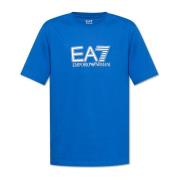 Emporio Armani EA7 T-shirt med tryckt logotyp Blue, Herr