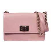 Furla Rosa Axelväska med Twist Lock Pink, Dam