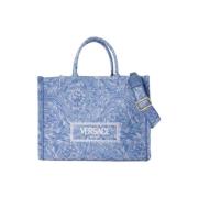 Versace Pre-owned Pre-owned Canvas shoppers Blue, Dam