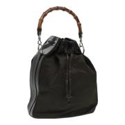 Gucci Vintage Pre-owned Nylon gucci-vskor Brown, Dam