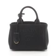 Prada Vintage Pre-owned Canvas prada-vskor Black, Dam