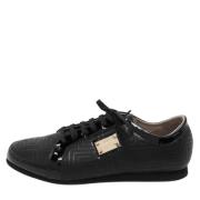 Versace Pre-owned Pre-owned Laeder sneakers Black, Dam