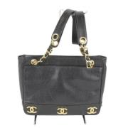 Chanel Vintage Pre-owned Laeder totevskor Black, Dam