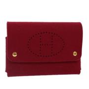 Hermès Vintage Pre-owned Canvas necessrer Red, Dam