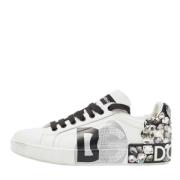 Dolce & Gabbana Pre-owned Pre-owned Laeder sneakers White, Dam