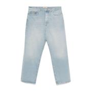 Stüssy Klar Blå Tvättad Denim Jeans Blue, Herr