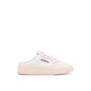 Autry Vita Mules Sneakers Logo Gummi Läder White, Dam