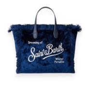 MC2 Saint Barth Velvet Midnight Vanity Mini Väska Blue, Dam