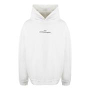 Maison Margiela Kontrasterande Logotyp Huvtröja White, Herr