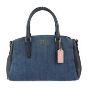 Coach Pre-owned Pre-owned Denim handvskor Blue, Dam