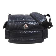 Moncler Pre-owned Pre-owned Tyg axelremsvskor Blue, Dam