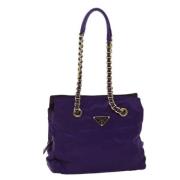 Prada Vintage Pre-owned Nylon prada-vskor Purple, Dam