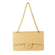 Chanel Vintage Pre-owned Laeder chanel-vskor Beige, Dam