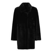 1972 Desa Varm Shearling Vinterrock Black, Dam