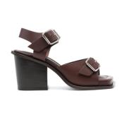 Lemaire Asymmetriska klack sandaler Brown, Dam