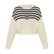 Givenchy Randig Crew Neck Tröja Beige, Dam