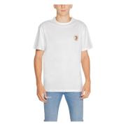 Tommy Hilfiger Vit Rund Hals T-shirt Herr Höst/Vinter White, Herr