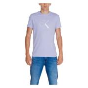 Calvin Klein Jeans Lila Rund Hals T-shirt Purple, Herr