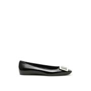 Roger Vivier Patentläder Trompette Ballerinaskor Black, Dam