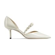 Jimmy Choo Vita lackpumps med pärldekoration White, Dam