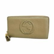 Gucci Vintage Pre-owned Laeder plnbcker Beige, Dam