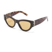 Saint Laurent SL M94 010 Sunglasses Brown, Dam