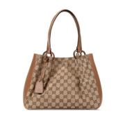 Gucci Vintage Pre-owned Canvas axelremsvskor Beige, Dam