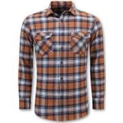 Local Fanatic Lumberjack Blus - Flanellskjorta Herr Orange, Herr