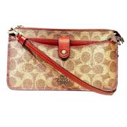 Coach Pre-owned Pre-owned Canvas axelremsvskor Brown, Dam