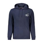 Tommy Hilfiger Blå Eco Hoodie med Logo Print Blue, Herr