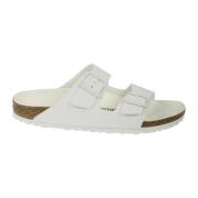 Birkenstock Vit Nubuck Sandal med Justerbar Stängning White, Herr