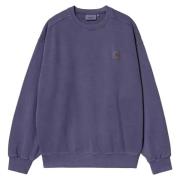 Carhartt Wip Tungt Borstat Bomullsweatshirt Blue, Herr