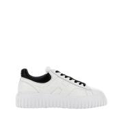 Hogan Svarta Lädersneakers för vardagsbruk White, Herr