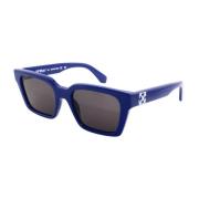 Off White Branson 14507 Vit Logga Solglasögon Blue, Unisex