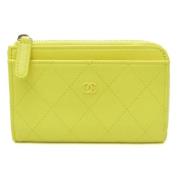 Chanel Vintage Pre-owned Laeder plnbcker Yellow, Dam