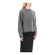 Loulou Studio Mjuk Ull Yak Blandning Pullover Tröja Gray, Dam