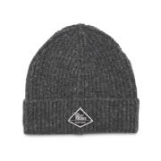 Roy Roger's Grå Stickad Beanie Mössa Gray, Herr