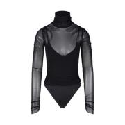 Simkhai Svart Velora Långärmad Bodysuit Black, Dam