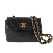 Chanel Vintage Pre-owned Laeder crossbodyvskor Black, Dam