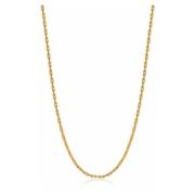 Nialaya Men's Gold Paperclip Chain Yellow, Herr