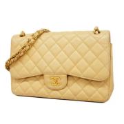 Chanel Vintage Pre-owned Laeder chanel-vskor Beige, Dam