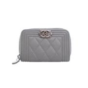 Chanel Vintage Pre-owned Laeder plnbcker Gray, Dam