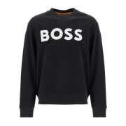 Boss Basic Crew Logo Sweatshirt Black, Herr