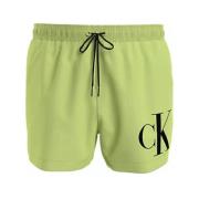 Calvin Klein Dragsko Badshorts Lime Grön Green, Herr