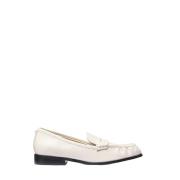 Michael Kors Platta Slip-On Läder Moccasins White, Dam