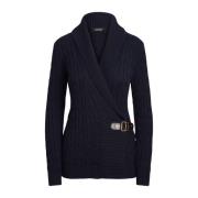 Ralph Lauren Marinblå Buckled Sweater Blue, Dam