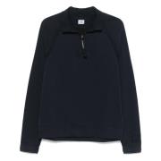 C.p. Company Dragkedja Sweatshirt Blue, Herr