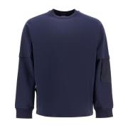 C.p. Company Metropolis-serien Raglan Sweatshirt med ficka Blue, Herr