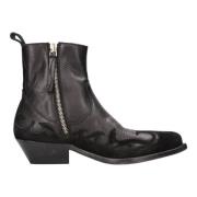 Golden Goose Läder Cowboy Boots Black, Dam