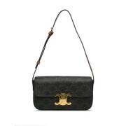 Celine Vintage Pre-owned Tyg axelremsvskor Black, Dam